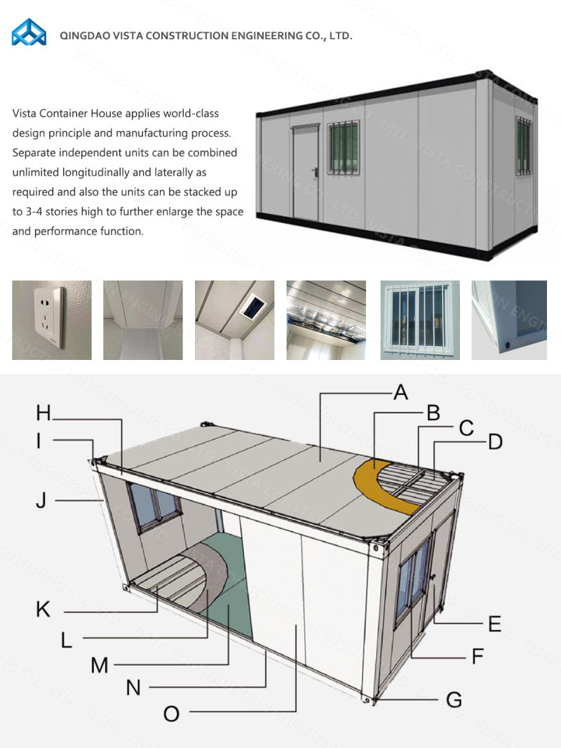 Hotel Room Style Container House Housing Separate Unites