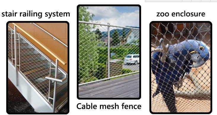 Stainless Steel Ferrule Rope Mesh Ensure The Safety of Visitors