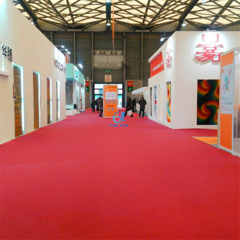 Needle Punch Red and White Felt for Exhibition Floor Carpet