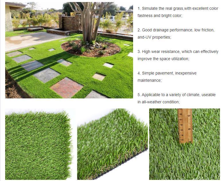 Decorative Artificial Turf Artificial Lawn Synthetic Grass for Garden