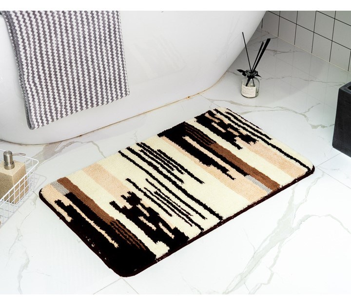 Classic Design Shaggy Flocking Carpet Bath Doormat Indoor Rug