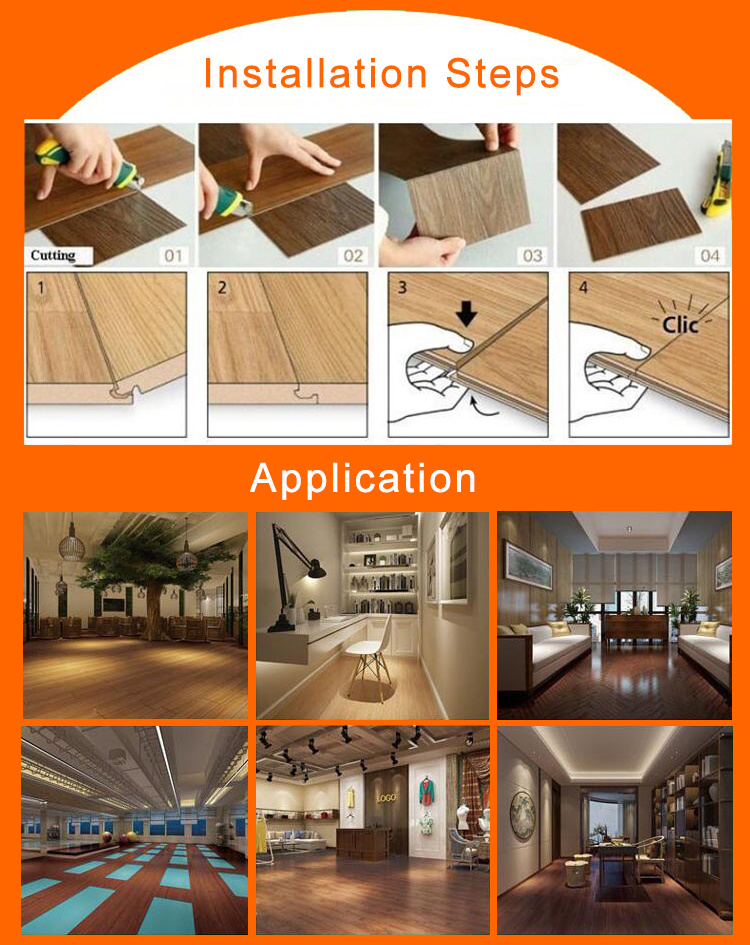 Luxury Vinyl Wooden Texture Waterproof Vinyl Plank Spc Flooring
