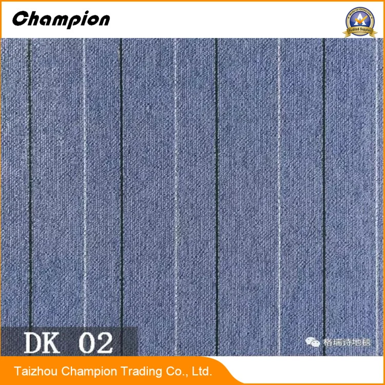 Dk Decorative Commercial Loop Pile 100% PP Removable Carpet Tile 50*50; 100% Polypropylene Square Carpet Tile for Building Floor Decoration Carpet Tile