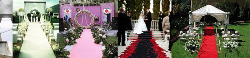 White Mirror Aisle Runner Coated Laminated Carpet Mirror Carpet for Wedding