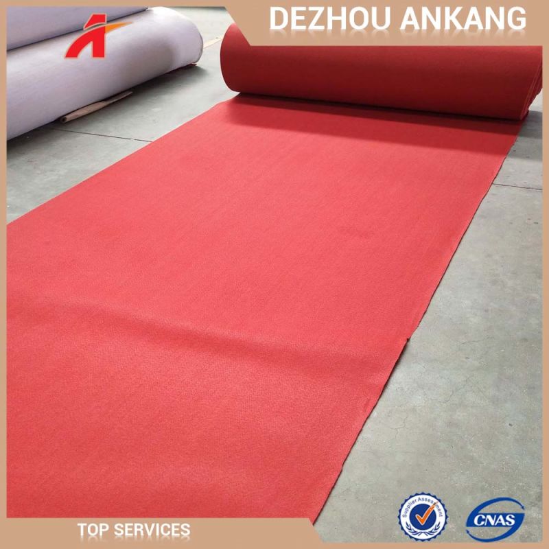 Non-Woven Anti-Worm Red Plain Surface Carpet