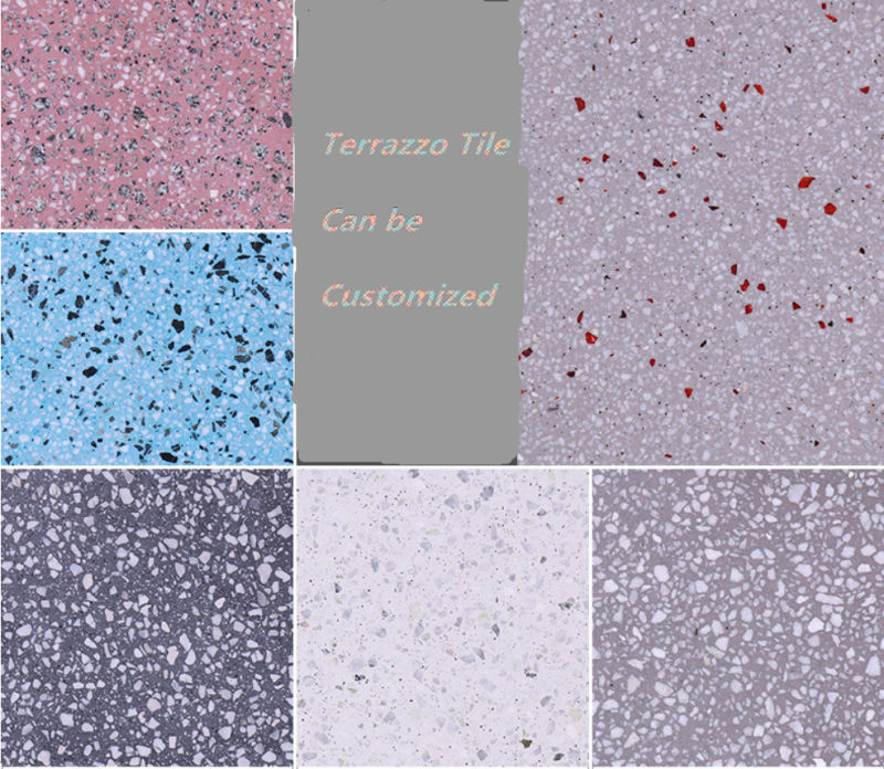 Customized Grey/Black Terrazzo Tile for Corridor Indoor Outdoor Decoration