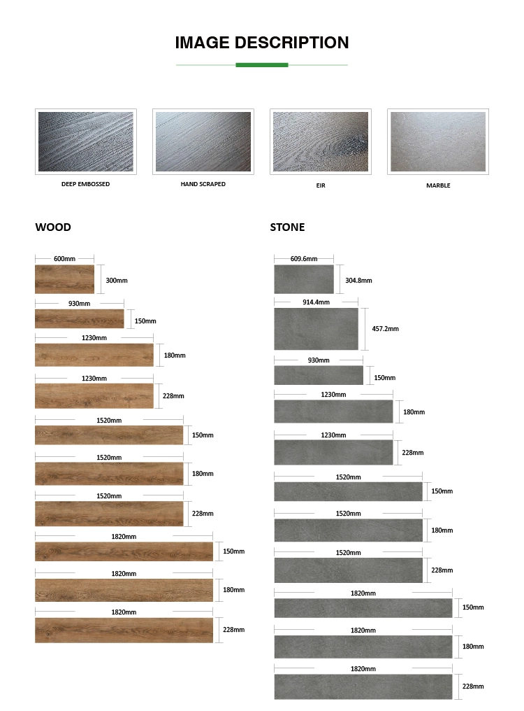 China Manufacturers Factory Price Wholesale Spc PVC Lvt Carpet Sheet Click Vinyl Plank Flooring