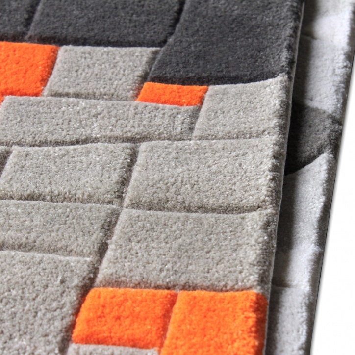 Unique New Design Black Digital Pattern Carpet Grey Carpet