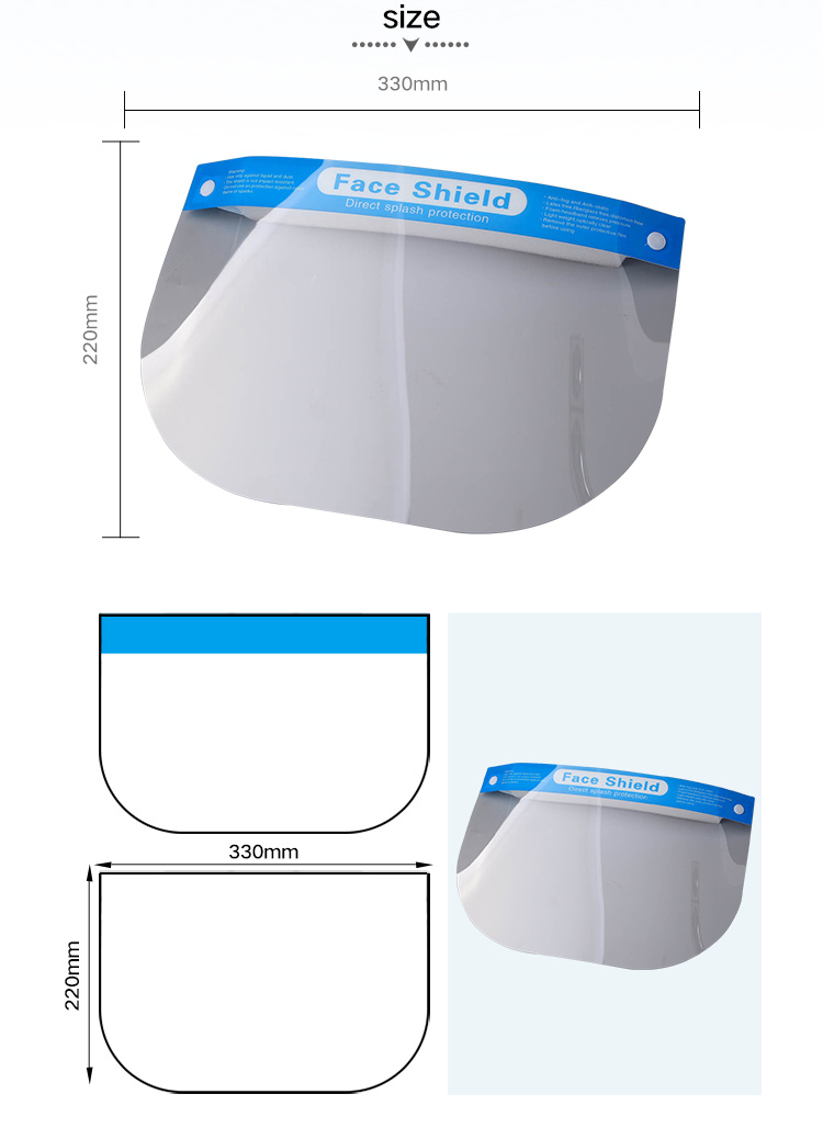 Fast Shipping in Stock Anti Fog Face Shield Upon on Reading Glasses Optical Frames Face Shields