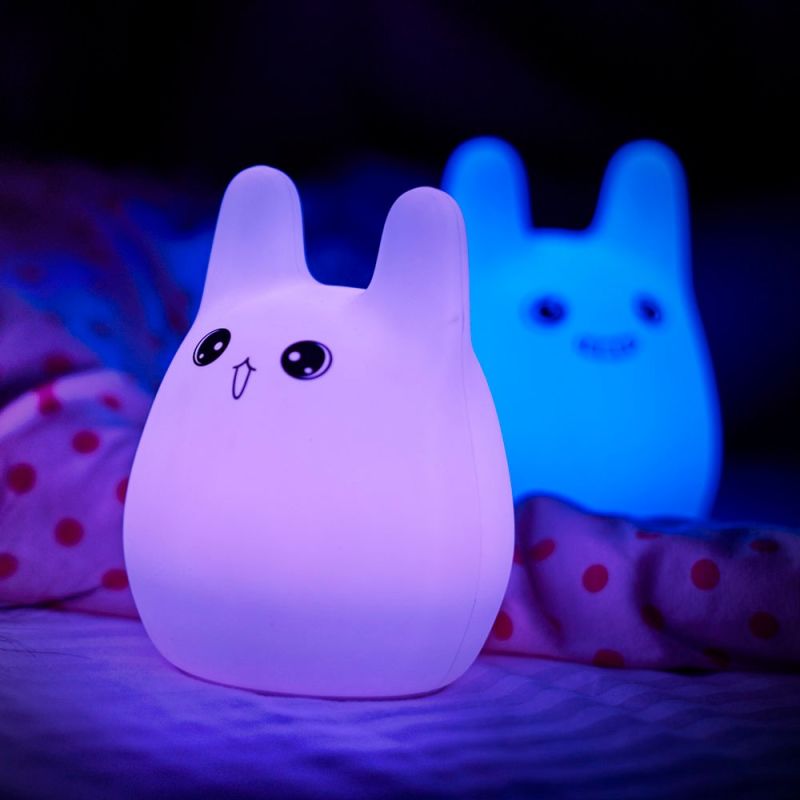 Sensitive Tap Control Remote Rabbit Bunny Night Lamp for Children Room