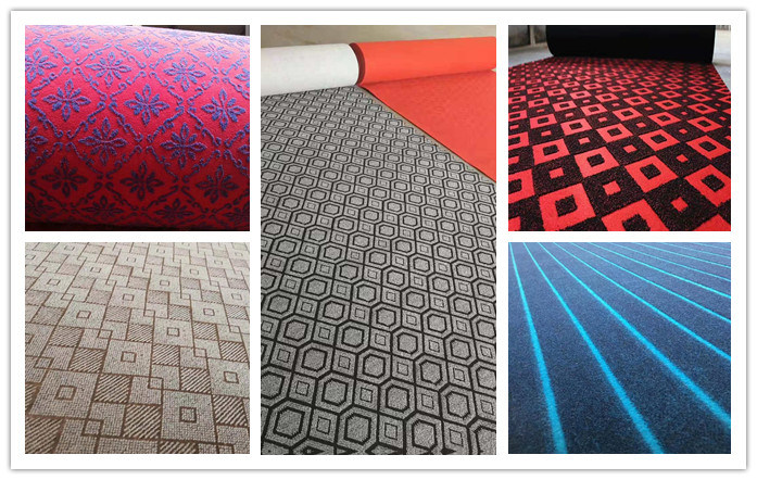 Popular Comfortable Home Decorative Needle Punched Jacquard Custom Multi Color Floor Carpet