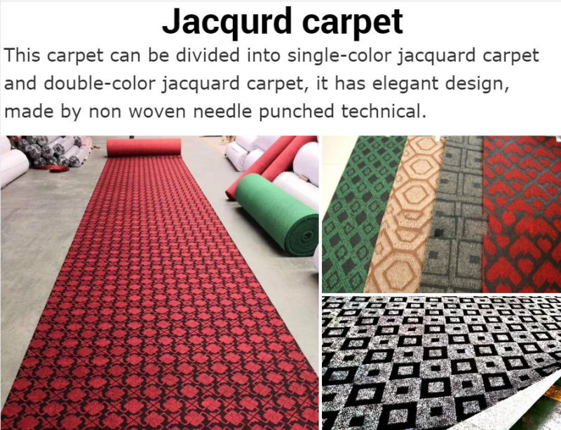 Two Color Jacquard Carpet, Anti Slip and Moisture Proof Jacquard Carpet