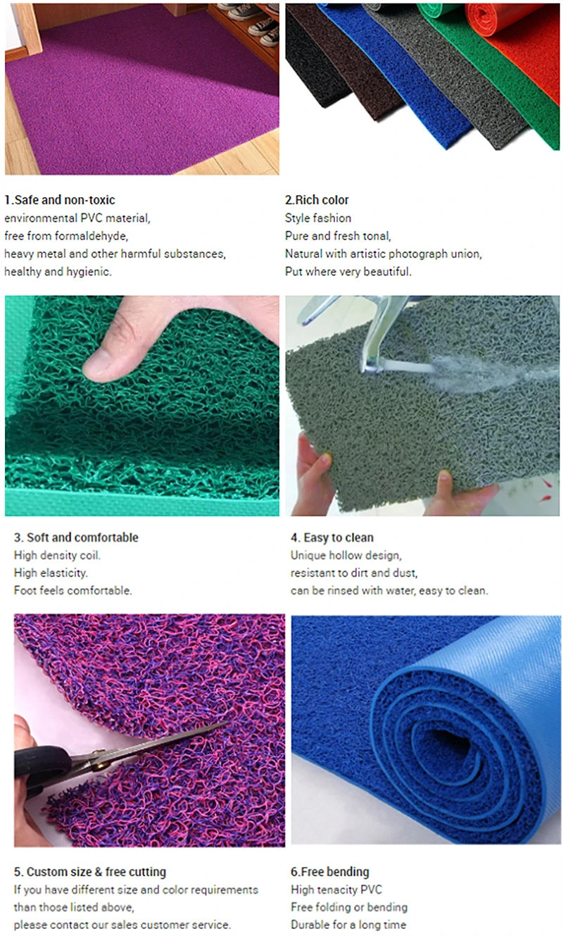 Anti-UV PVC Spaghetti Carpet Vinyl Rugs Floor Mat Foot Mat Doormat