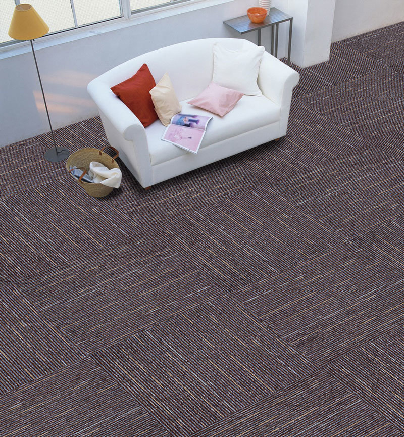 Movable Modular Carpet Tiles 50X50cm Soundproof Commercial Carpet Office Carpet Home Hotel Carpet Tiles PP Surface Bitumen Backing
