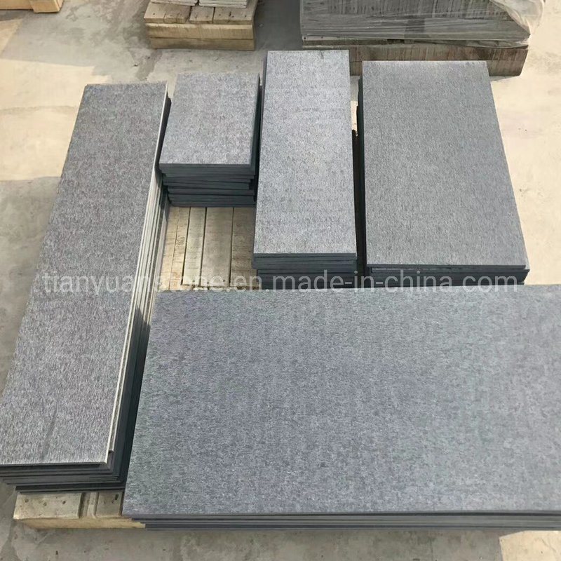 Natural Black Slate Tiles Stone Veneer Exterior Floor Tiles