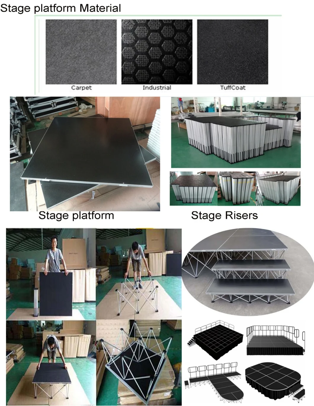 Portable Smart Stage Carpet Stage Platform Equipment for Outdoor Event