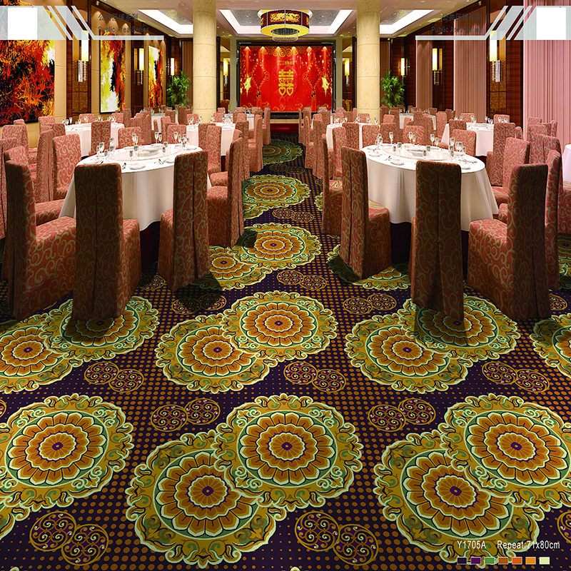 80% Wool 20% Nylon Printed Axminster Carpet for Hotel Broadloom Carpet