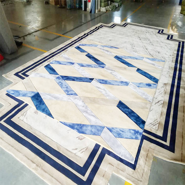Factory Custom Corridor Floor Carpet with Acrylic Plus Silk Anti-Slip Oblong Carpet