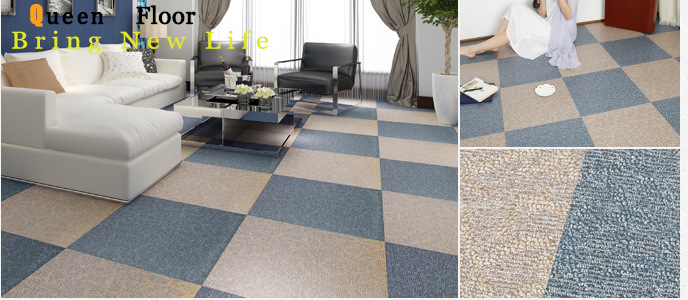 2mm 18"*18" PVC Floor Tiles with Carpet Series
