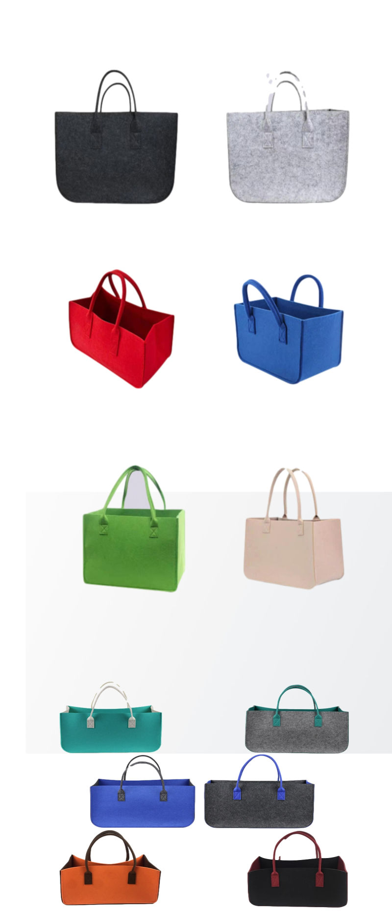 2021 Trending Hot Products Women Bags Felt Shoulder Bag Tote Felt Handbag Felt Shopping Bag