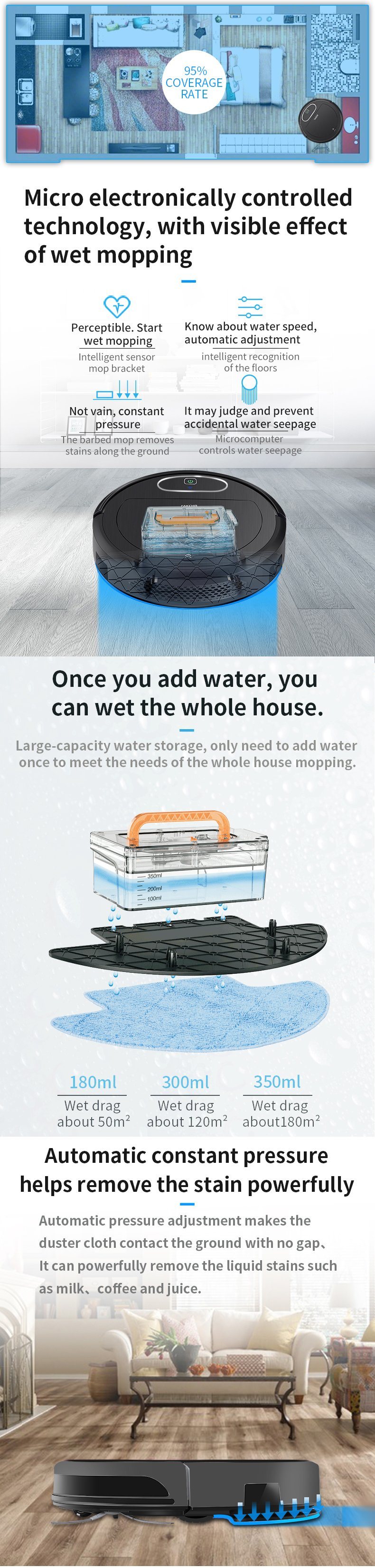New Robot Vacuum Cleaner Carpet Floor Cleaner Best Smart Cordless Home Vacuum Cleaner