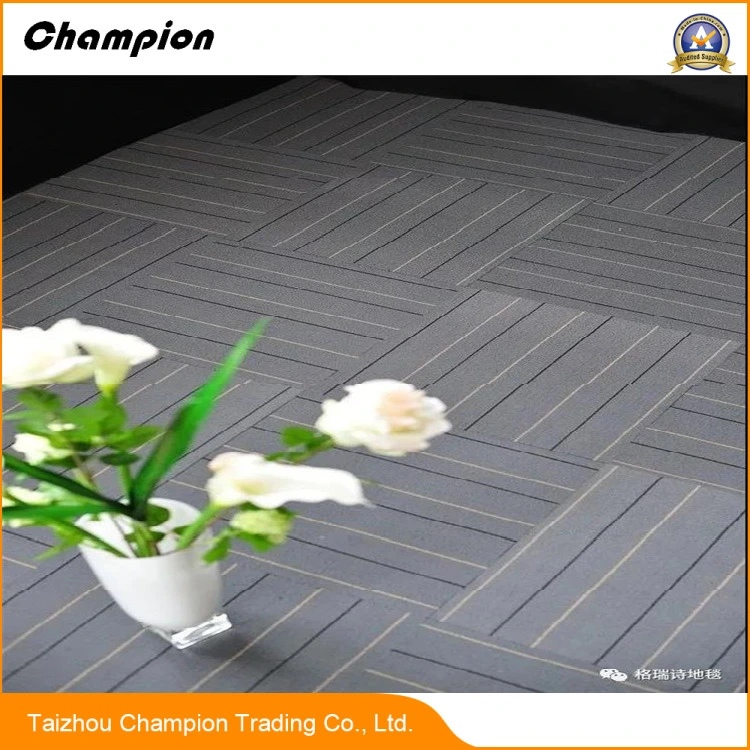 Dk Decorative Commercial Loop Pile 100% PP Removable Carpet Tile 50*50; 100% Polypropylene Square Carpet Tile for Building Floor Decoration Carpet Tile