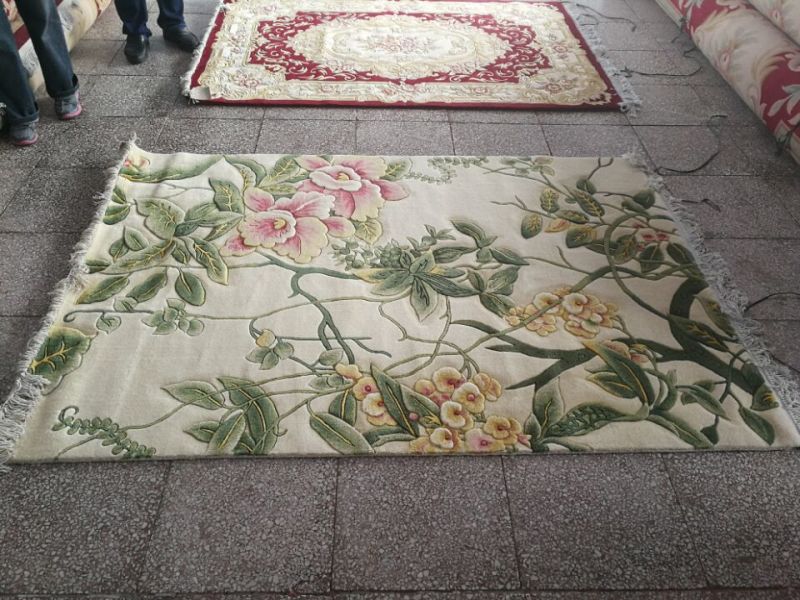 Hot Sell 100% Wool Hand Made Carpet Tile