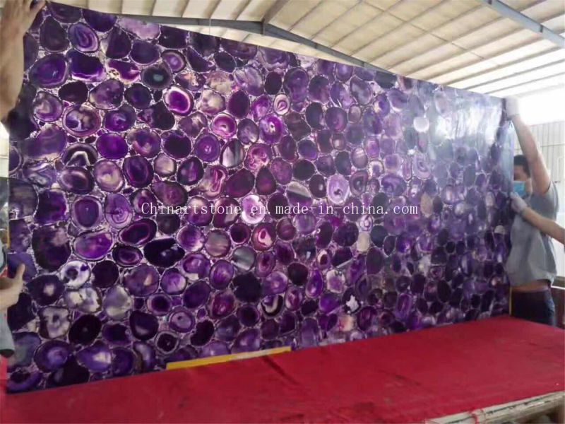 Red Gem Semi-Precious Stone Marble Slabs for Tiles and Countertop