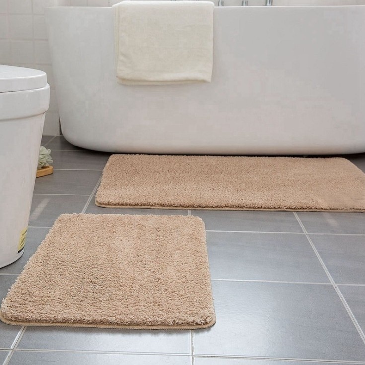 Fashion Plush Polyester Floor Anti-Fatigue Comfort Bath Mat