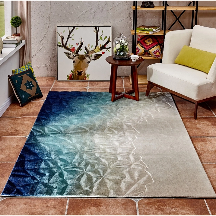 Relief Carpet and Rugs Floor Area Rug Carpets Luxury Wool Wall to Wall Sea Color Home