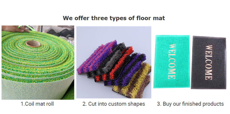 PVC Coil Carpet Spaghetti Noodle Loop Mat Indoor/Outdoor Durable Doormat
