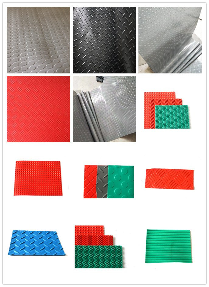 Red / Green / Blue / Gray S PVC Mat for Bathroom
