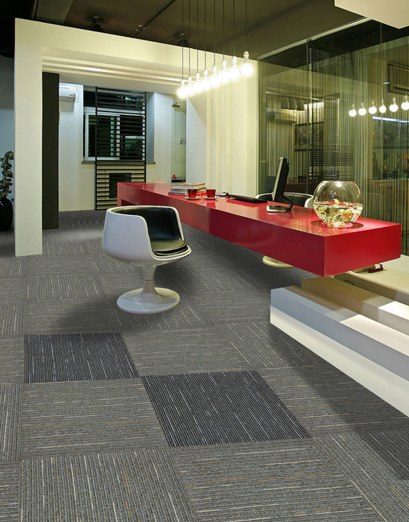 Movable Modular Carpet Tiles 50X50cm Soundproof Commercial Carpet Office Carpet Home Hotel Carpet Tiles PP Surface Bitumen Backing for Cinema Using