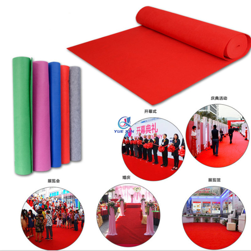 Needle Punch Red and White Felt for Exhibition Floor Carpet