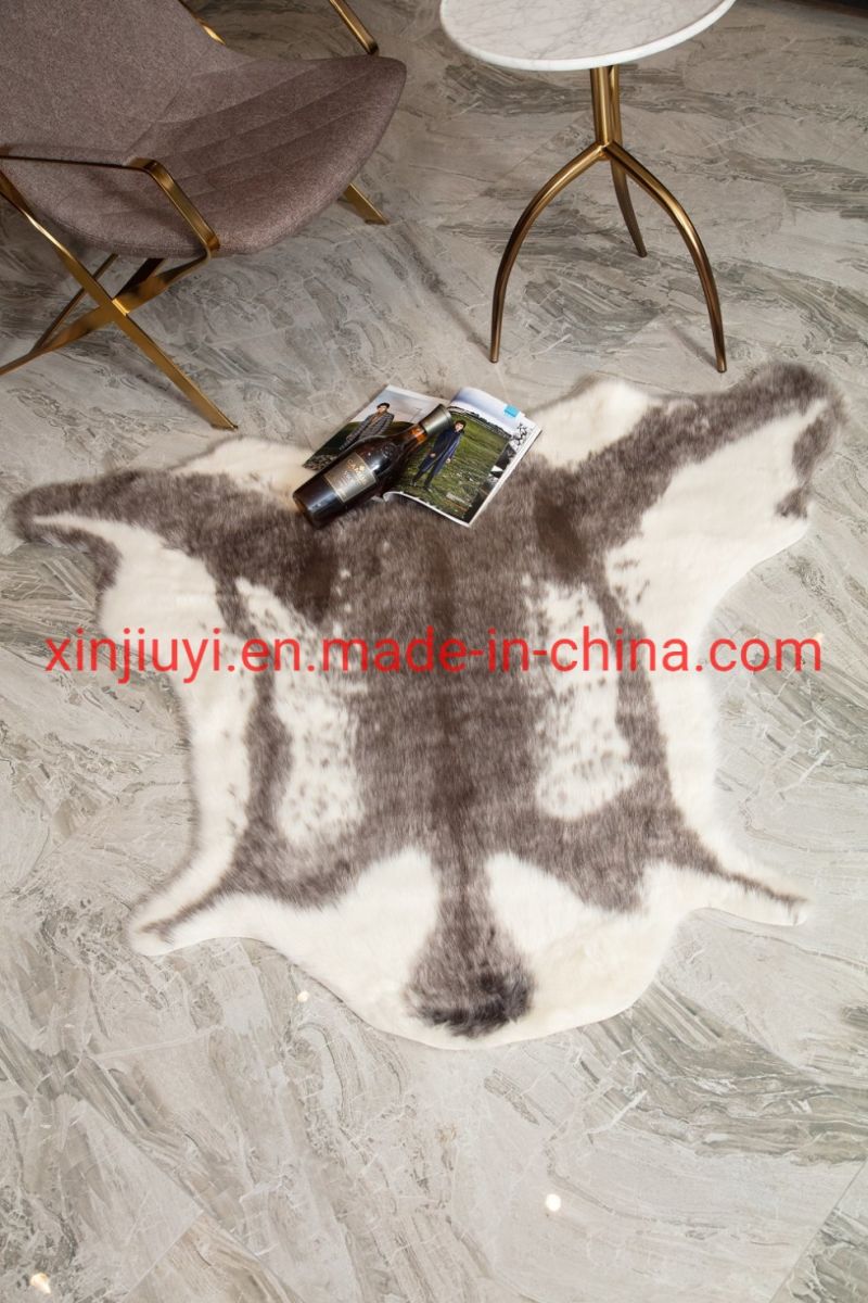 Animal Shape Reindeer Design Fake Fur Mats/Carpets/Rugs