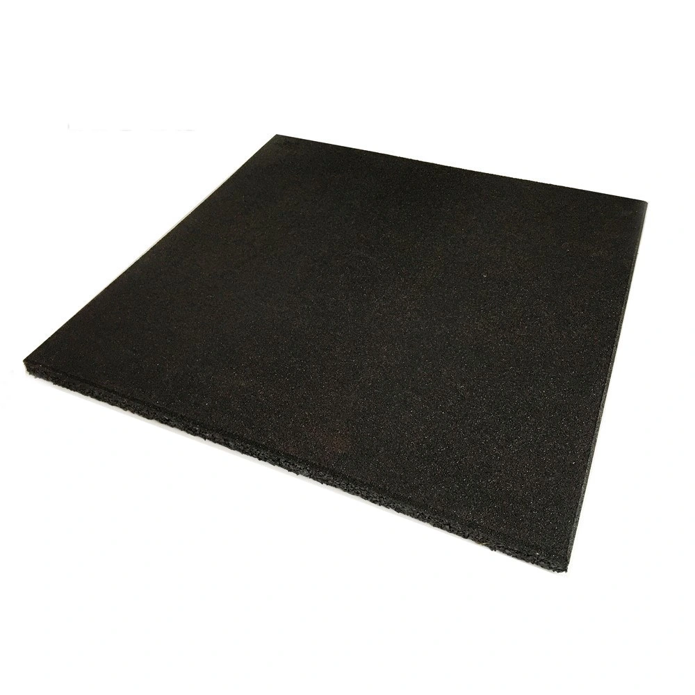 Commercial Gym Rubber Flooring Mat Black Carpet Tiles