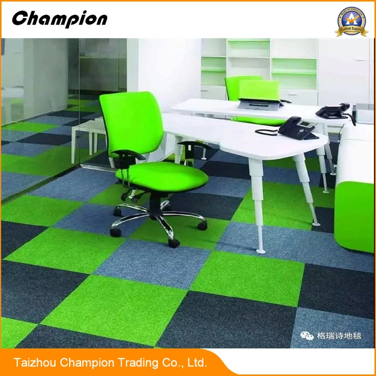 Dl 900 100% Polypropylene PVC Fire Resistant Removable Commerical Decorative Modern Design Carpet Tiles