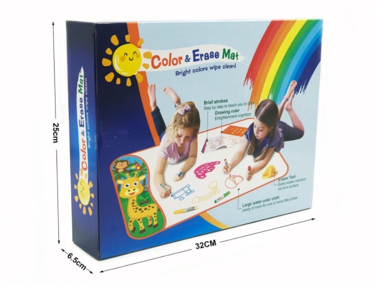 Color & Erase Mat, Washable Markers and a Kids Coloring Mat