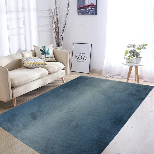 Dark to Light Blue Carpet Floor Rugs Home Carpets Wool Rugs