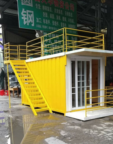 Modified Shipping Container House Hotel Room Apartment with Stair and Terrace