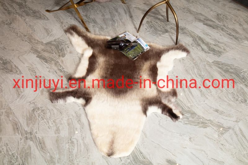 Animal Shape Reindeer Design Fake Fur Mats/Carpets/Rugs