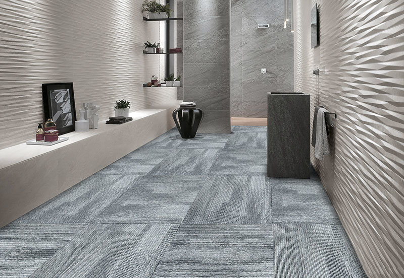 Jacquard Carpet Tiles 50X50cm Commercial Carpet Office Carpet Hotel Carpet Modular Carpet PP Surface Bitumen Backing Modular Carpet