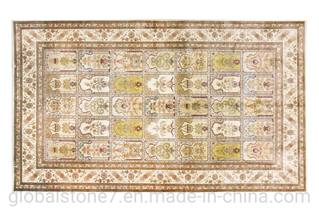 High Quality Hand Knotted Carpet 100% Silk Home Decor Handmade Persian Rugs (MS-S-H-2009144)