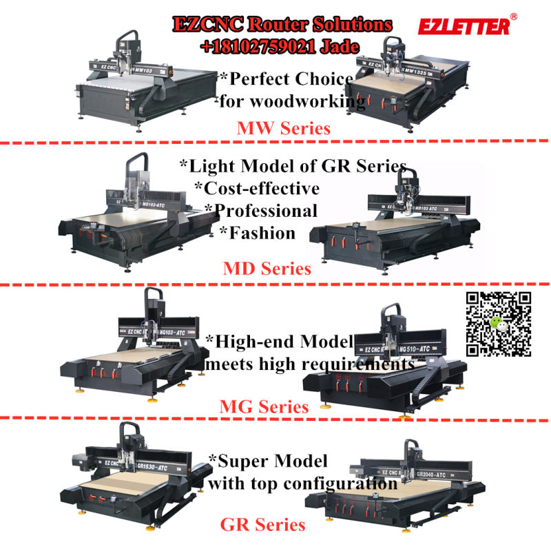 Ezletter 1325 Ce Approved China Wood Working Carving Cutting CNC Router (MD103-ATC)
