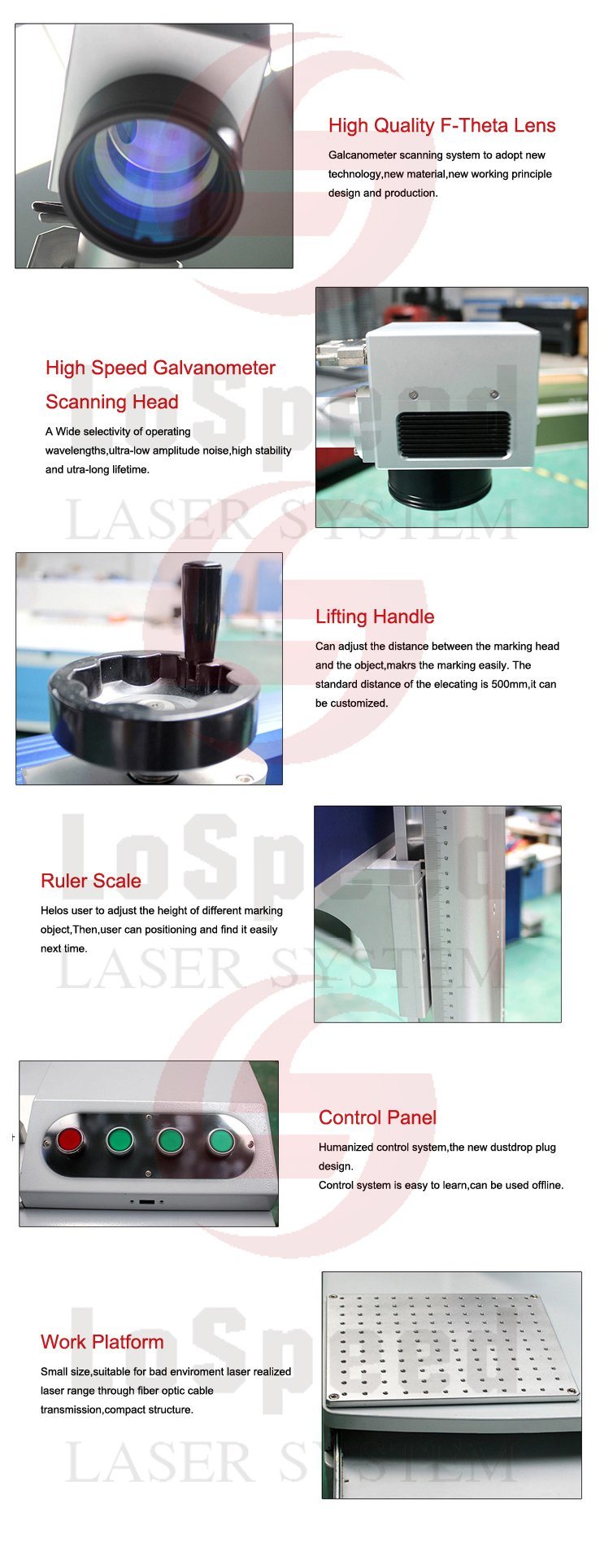 Raycus Fiber Laser Marking Machine Engraving Machine for Lens Scale