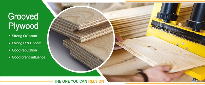 High Quality Natural Wood Veneer Slotted Plywood for Furniture