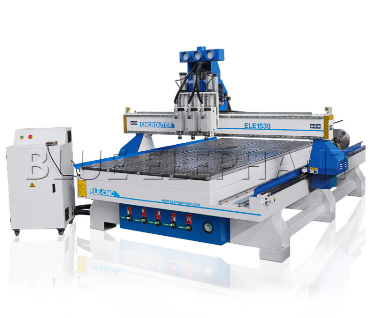 Multi-Purpose CNC Router with 4 Axis Rotary CNC Engraving Machine 1530 Multispindle CNC