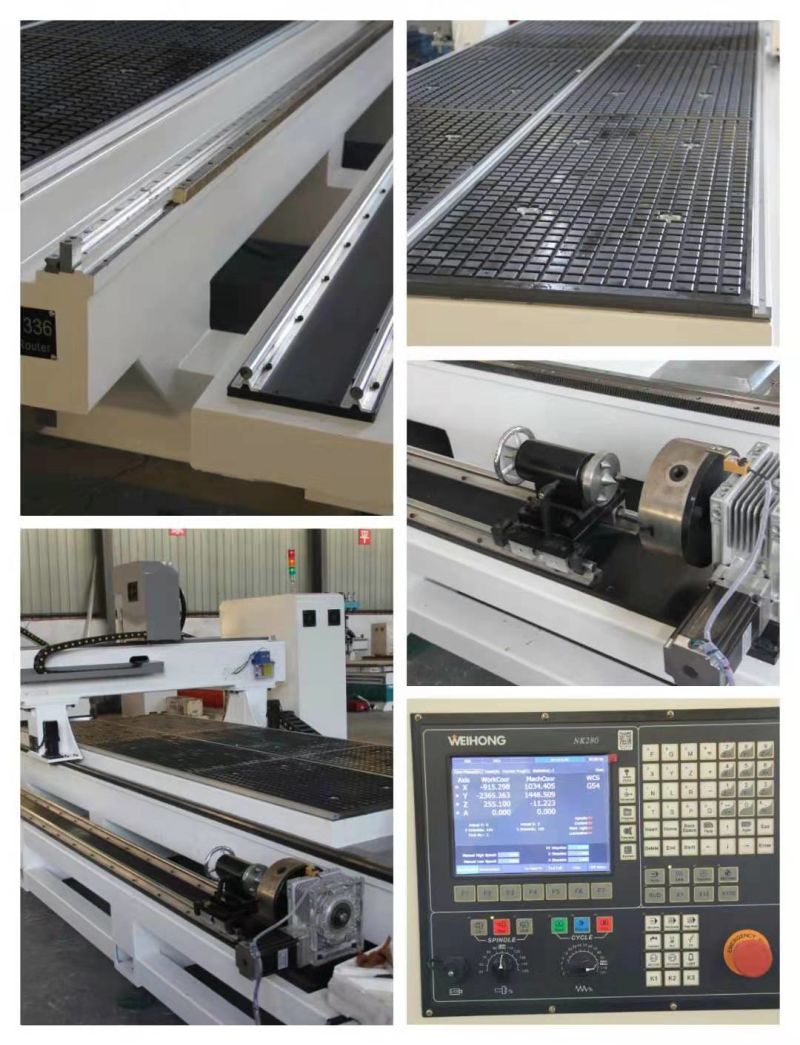 Wood Saw Cutting CNC Router 3 Axis Atc Wood Machine with Rotary
