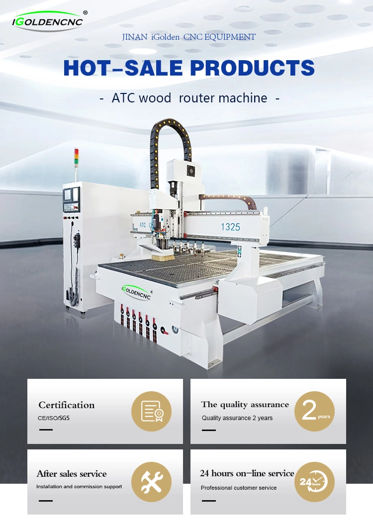 High Quality 1325 Woodworking CNC Router Atc for Wooden Door Furnitures Cabinets