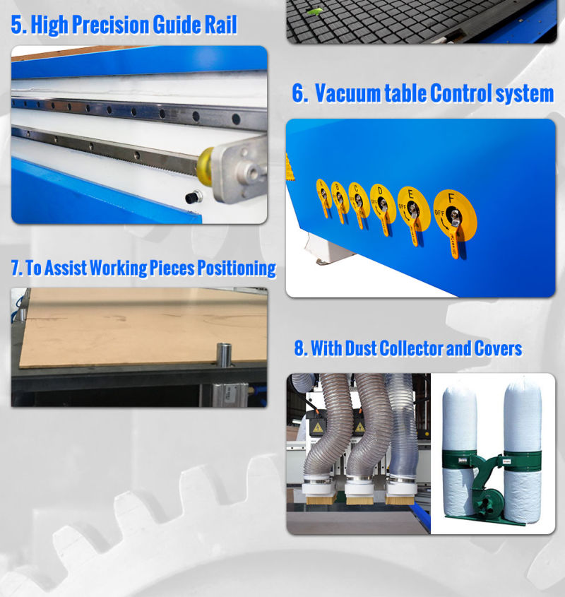 Professional Low Price Industrial 3 Head Pneumatic Engraving CNC Router 1325